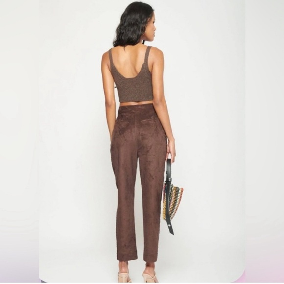 NWOT‎ JONATHAN SIMKHAI Gabriella faux Suede Cropped Pant Trousers Women’s size 2 - Picture 3 of 13